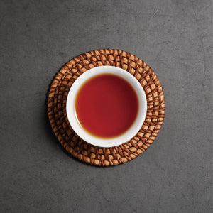 hong yun red rhyme tea liquor in cup